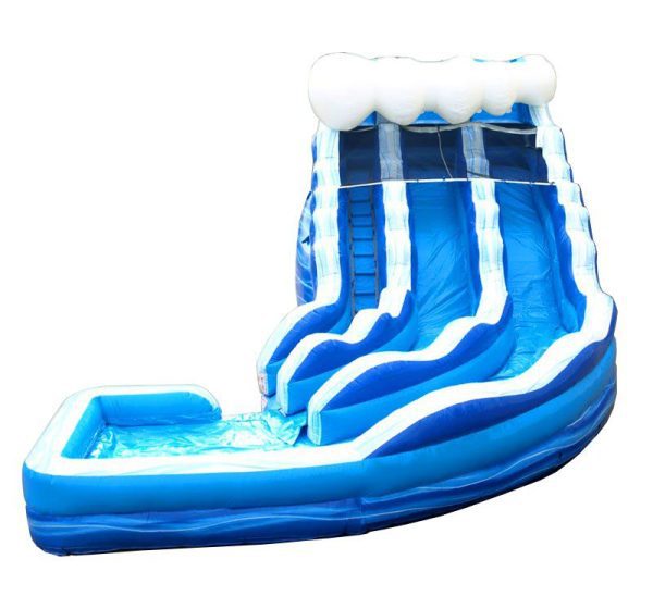 19' Double Lane Curved Water Slide - Image 2