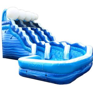 19' Double Lane Curved Water Slide